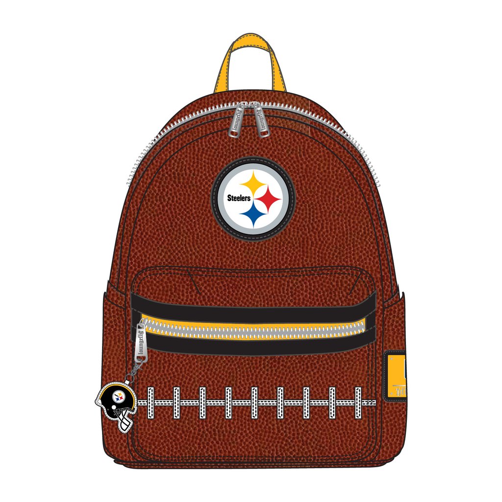 Loungefly NFL Pittsburgh Steelers Pigskin Logo Mini Backpack