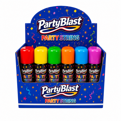PartyBlast Non-Flammable Party String Spray – 6 Pack (3oz cans)