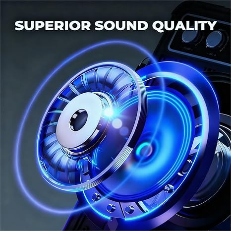 PartyBlast Karaoke Machine with 2 Wireless Microphones, Portable Bluetooth Speaker for Adults Kids, PA Systems Support TWS Echo Adjust TF USB AUX for Home Party Outdoor Travel