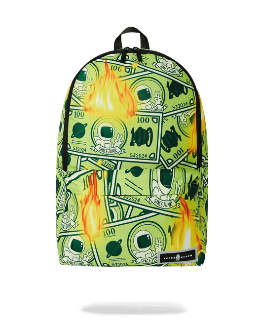 BURNING MONEY SPACE JUNK BACKPACK