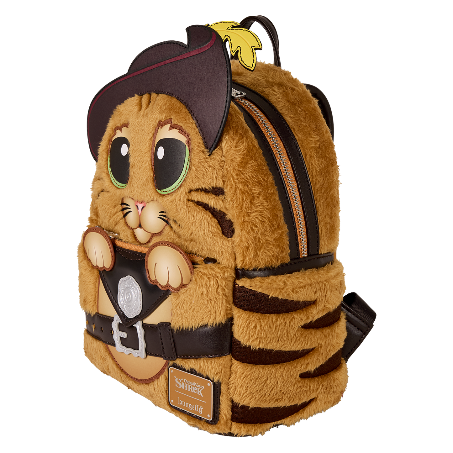 Loungefly Dreamworks Shrek Puss In Boots Plush Cosplay Mini Backpack