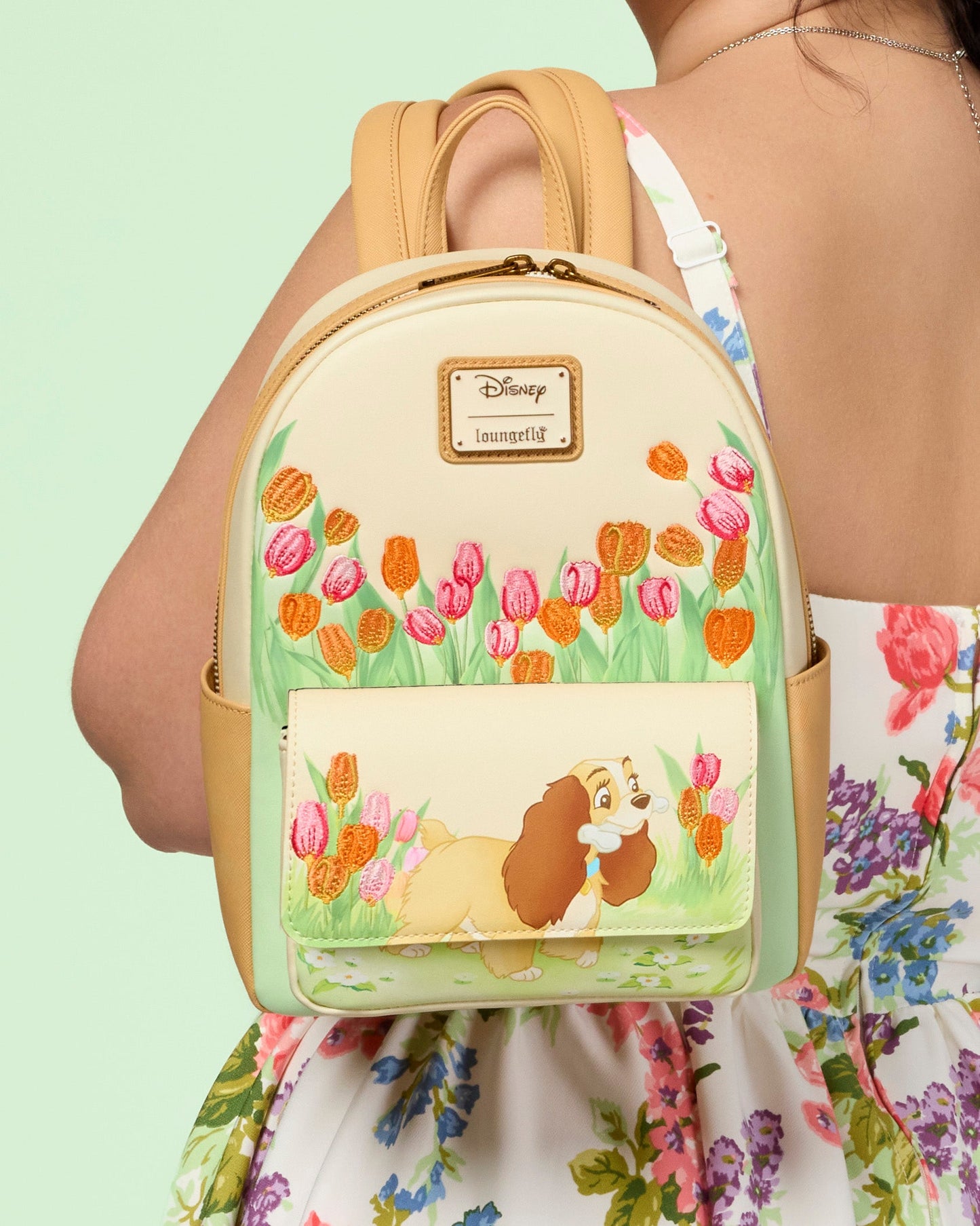 Loungefly Disney Lady and The Tramp Pastel Tulip Mini Backpack