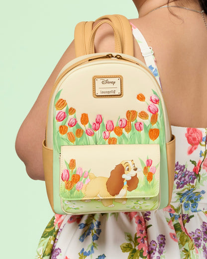 Loungefly Disney Lady and The Tramp Pastel Tulip Mini Backpack