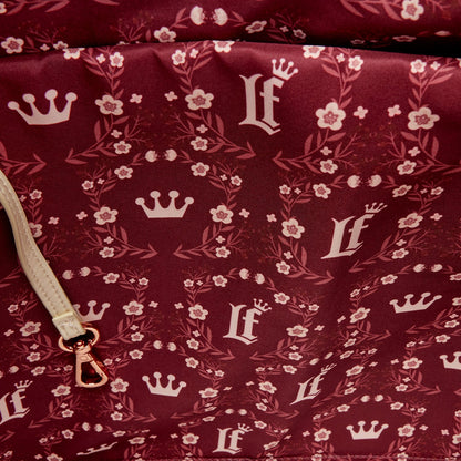 Loungefly Cream & Red Floral Convertible Backpack and Tote Bag