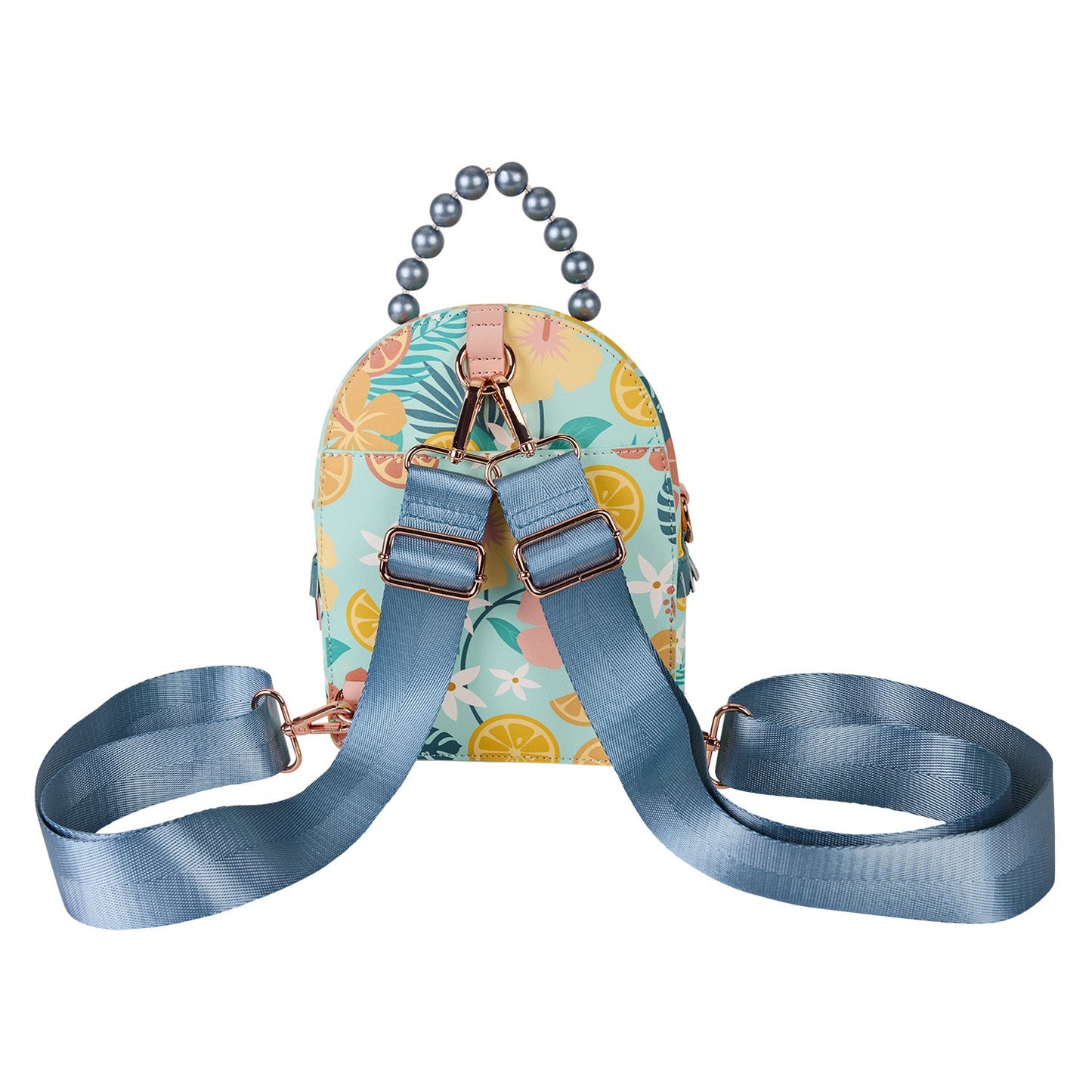 Loungefly Tropical Lemon Floral Convertible Mini Backpack & Crossbody Bag