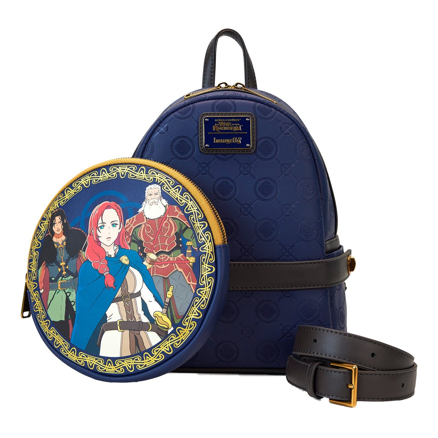 Loungefly WB Lord of the Rings The War of the Rohirrim Mini Backpack with Waist Bag