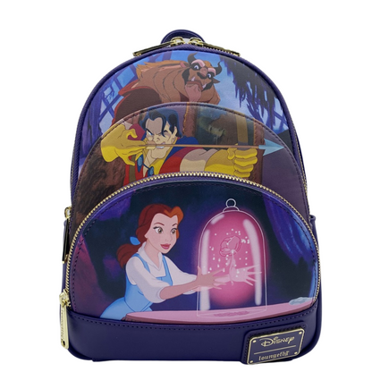 Loungefly Beauty and the Beast Triple Pocket Mini Backpack (Exclusive)