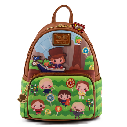 Loungefly WB Willy Wonka Charlie and The Chocolate Factory 50th Anniversary Mini Backpack