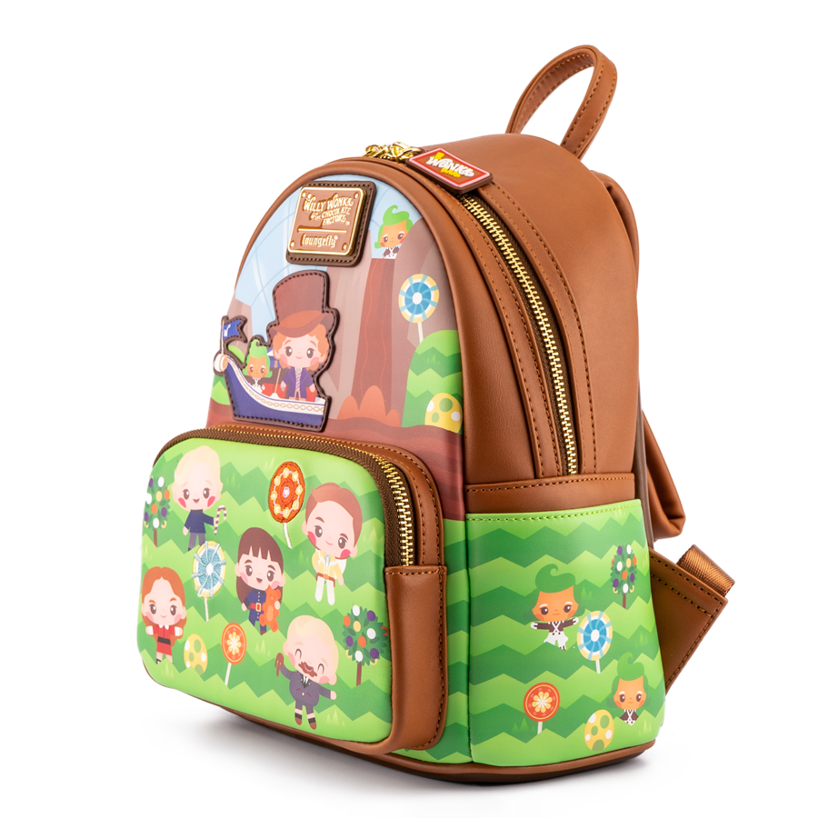 Loungefly WB Willy Wonka Charlie and The Chocolate Factory 50th Anniversary Mini Backpack