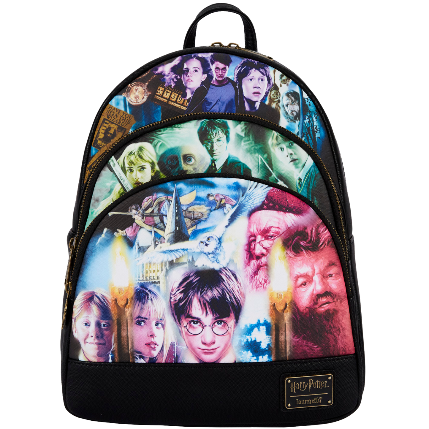 Loungefly Harry Potter Trilogy Triple Pocket Mini Backpack