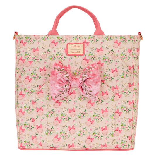 Loungefly Disney Minnie Mouse Floral AOP Convertible Backpack and Tote Bag