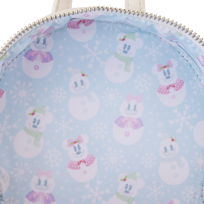 Loungefly Disney Minnie Pastel Figural Snowman Mini Backpack