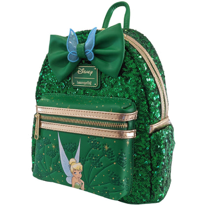 Loungefly Tinkerbell Emerald Green Sequin Mini Backpack Exclusive