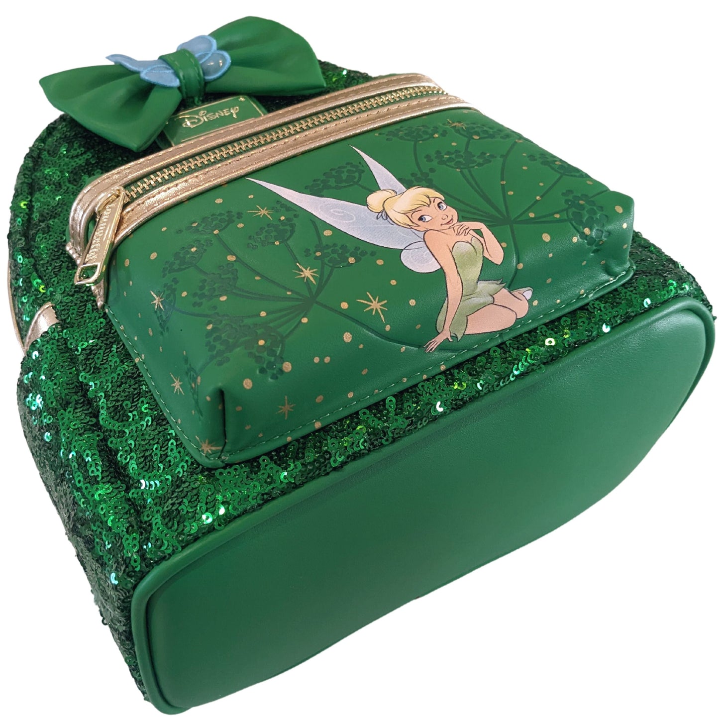Loungefly Tinkerbell Emerald Green Sequin Mini Backpack Exclusive