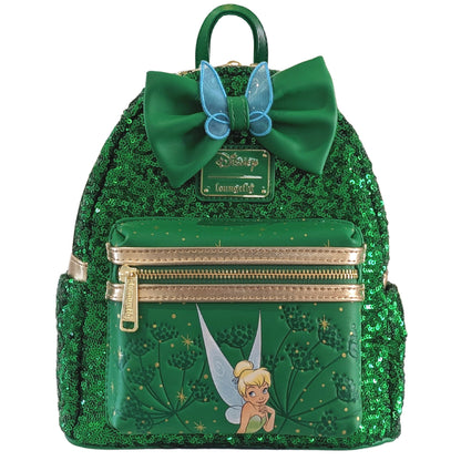Loungefly Tinkerbell Emerald Green Sequin Mini Backpack Exclusive
