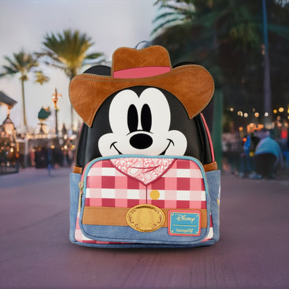 Loungefly Disney Western Mickey Mouse Cosplay Mini Backpack