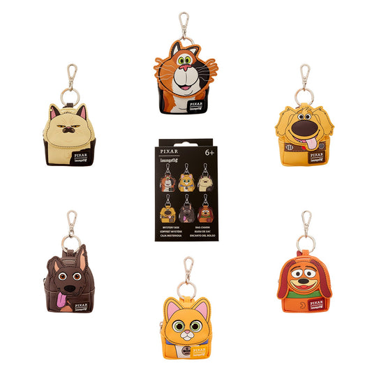 Loungefly Disney Pixar Dogs & Cats Mystery Mini Backpack Keychain Charm