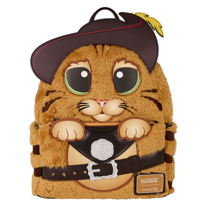 Loungefly Dreamworks Shrek Puss In Boots Plush Cosplay Mini Backpack