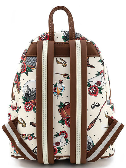 Loungefly Harry Potter Tattoo AOP Mini Backpack