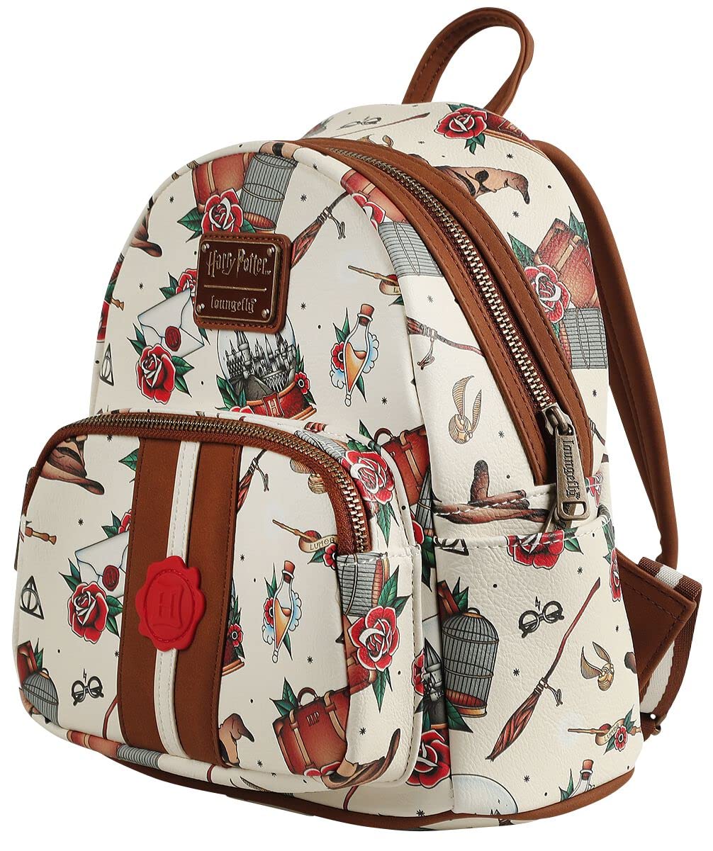 Loungefly Harry Potter Tattoo AOP Mini Backpack