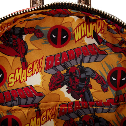 Loungefly Marvel Metallic Deadpool Cosplay Mini Backpack