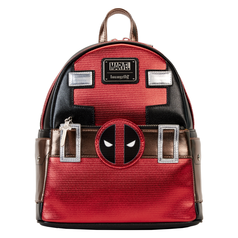 Loungefly Marvel Metallic Deadpool Cosplay Mini Backpack