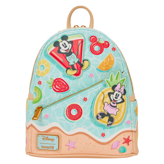 Loungefly Mickey & Minnie Beach Fun Mini Backpack