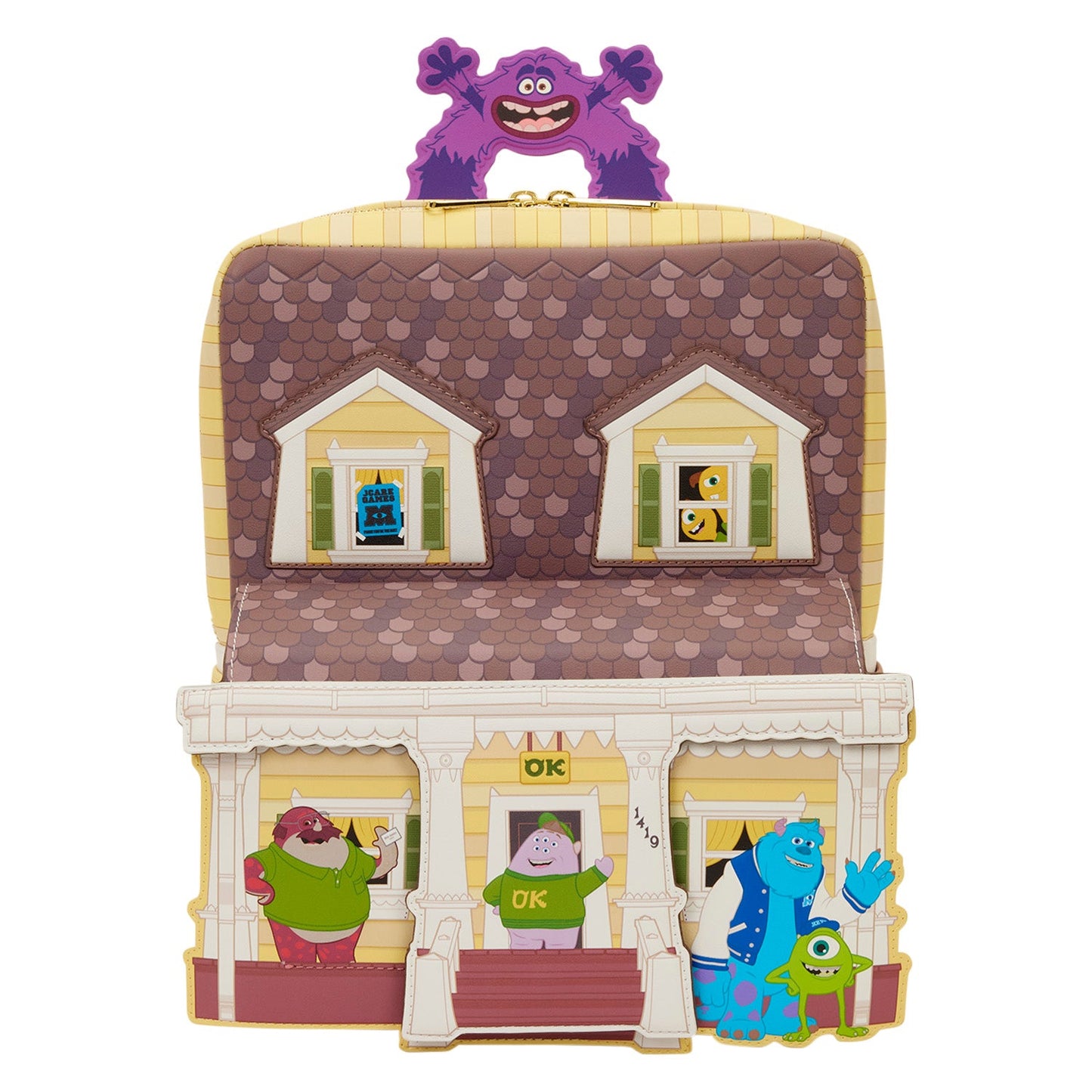 Loungefly Monsters University Oozma Kappa House Figural Mini Backpack