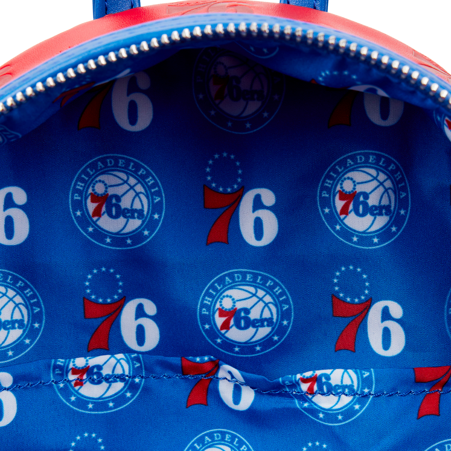 Loungefly NBA Philly 76ers Debossed Logo Mini Backpack