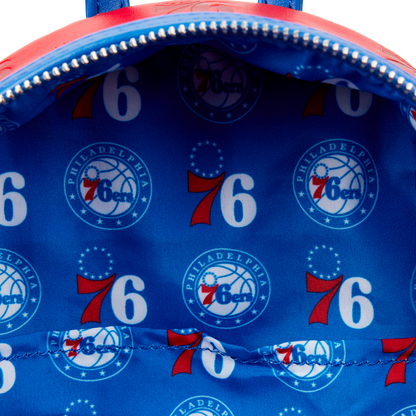 Loungefly NBA Philly 76ers Debossed Logo Mini Backpack