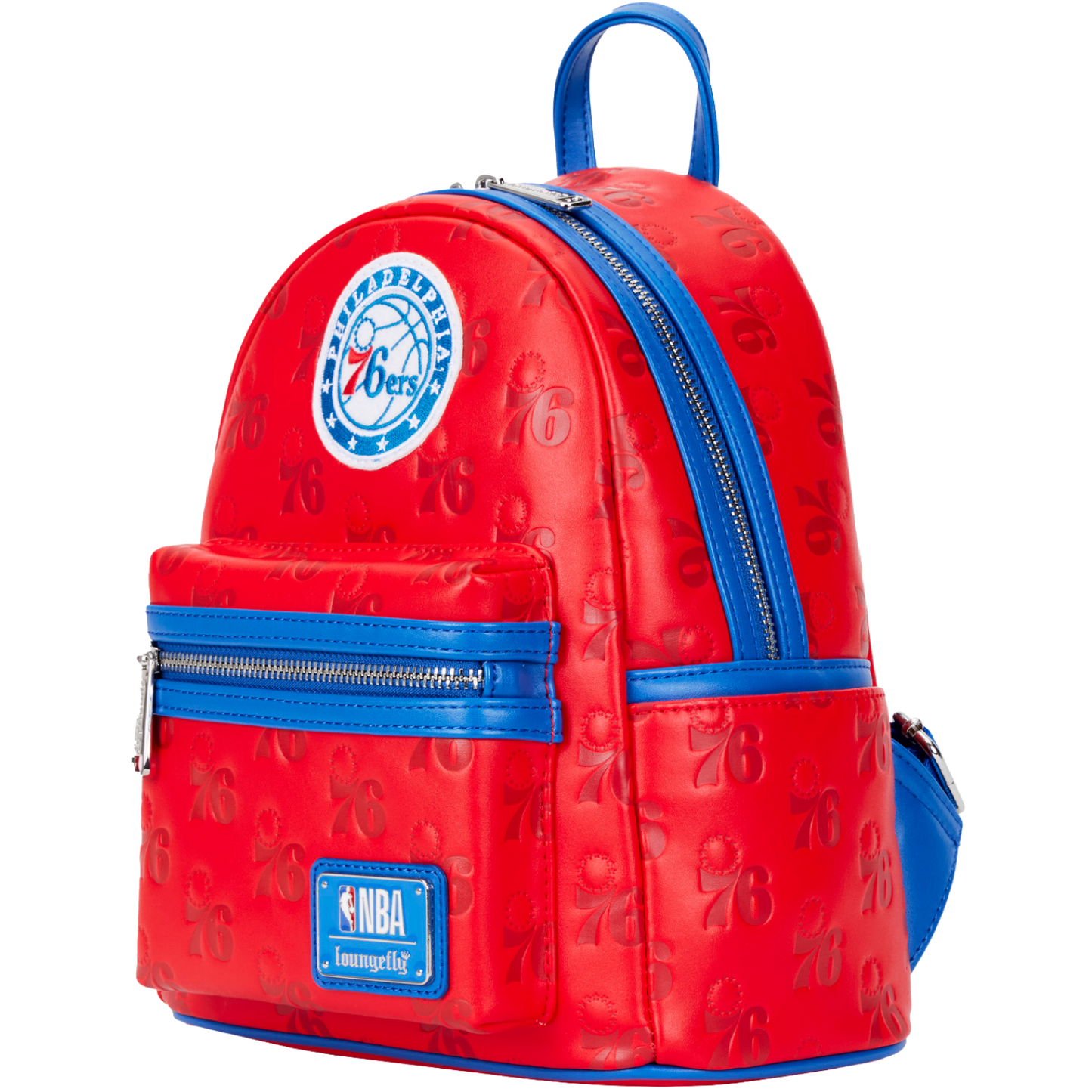 Loungefly NBA Philly 76ers Debossed Logo Mini Backpack