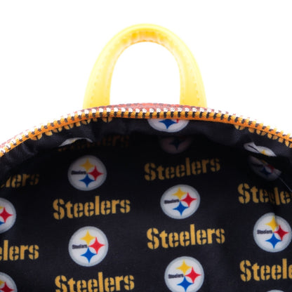 Loungefly NFL Pittsburgh Steelers Pigskin Logo Mini Backpack