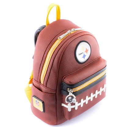 Loungefly NFL Pittsburgh Steelers Pigskin Logo Mini Backpack