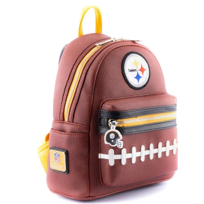 Loungefly NFL Pittsburgh Steelers Pigskin Logo Mini Backpack