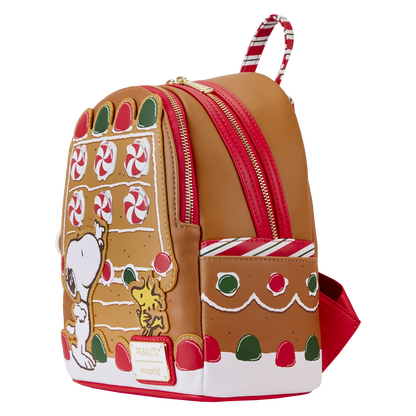 Loungefly Peanuts Snoopy Gingerbread House Mini Backpack