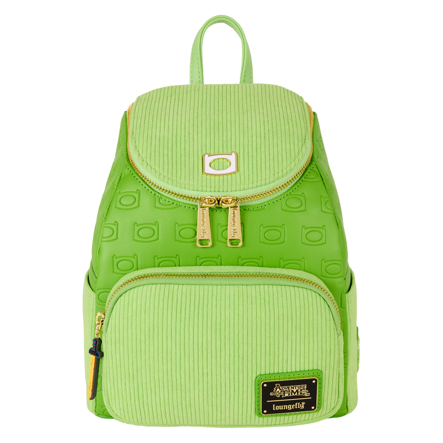 Loungefly WB Adventure Time Finn All-Over Print Corduroy Mini Backpack