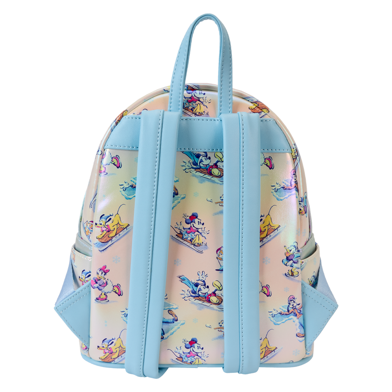 Loungefly Disney Mickey & Friends Winter Wonderland All-Over Print Mini Backpack With Headband