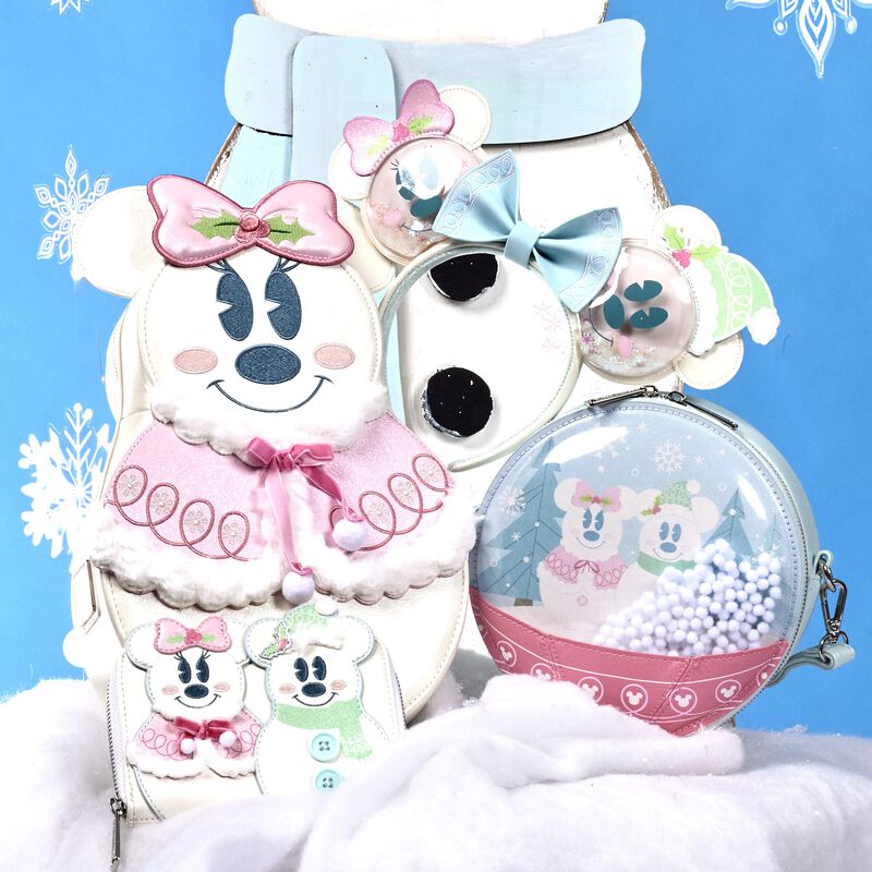 Loungefly Disney Minnie Pastel Figural Snowman Mini Backpack