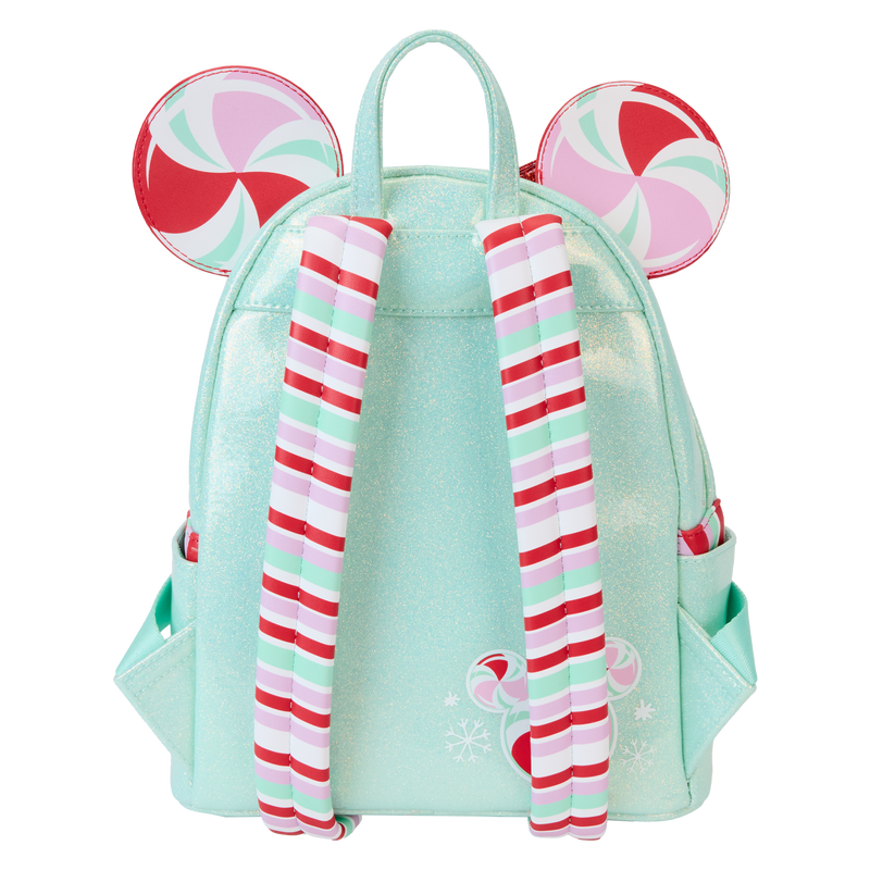 Loungefly Disney Minnie Mouse Holiday Peppermint Ornaments Mini Backpack