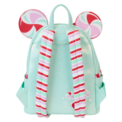 Loungefly Disney Minnie Mouse Holiday Peppermint Ornaments Mini Backpack