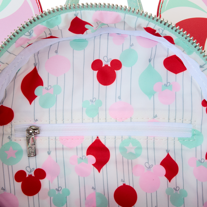 Loungefly Disney Minnie Mouse Holiday Peppermint Ornaments Mini Backpack