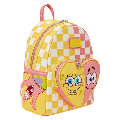 Loungefly Spongebob Squarepants & Patrick Star Checkered Mini Backpack