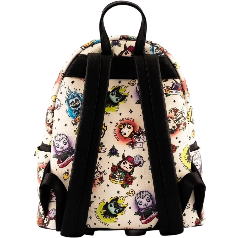 Pop! by Loungefly Disney Villains Tattoo All-Over-Print Mini Backpack