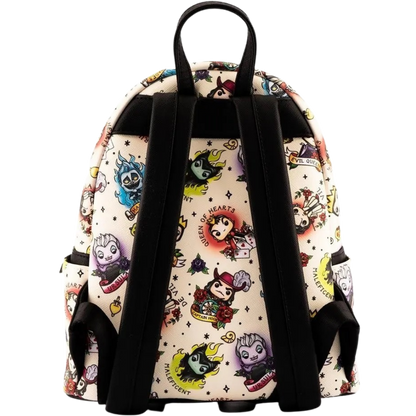Pop! by Loungefly Disney Villains Tattoo All-Over-Print Mini Backpack