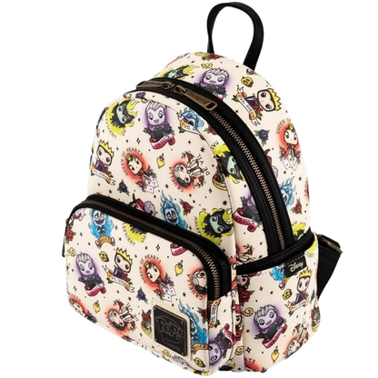 Pop! by Loungefly Disney Villains Tattoo All-Over-Print Mini Backpack