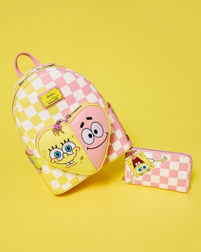 Loungefly Spongebob Squarepants & Patrick Star Checkered Mini Backpack