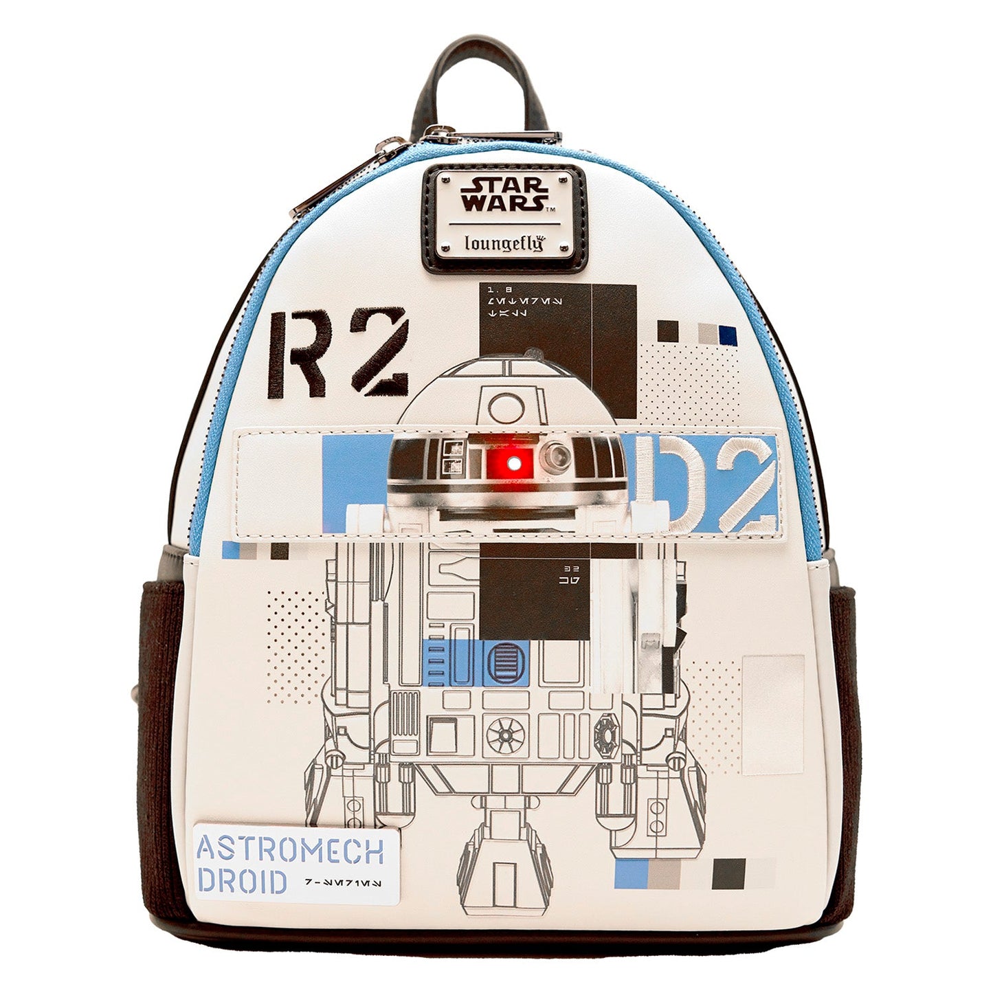 Loungefly Star Wars: The Power of the Force R2-D2 Astromech Droid Light Up Mini Backpack