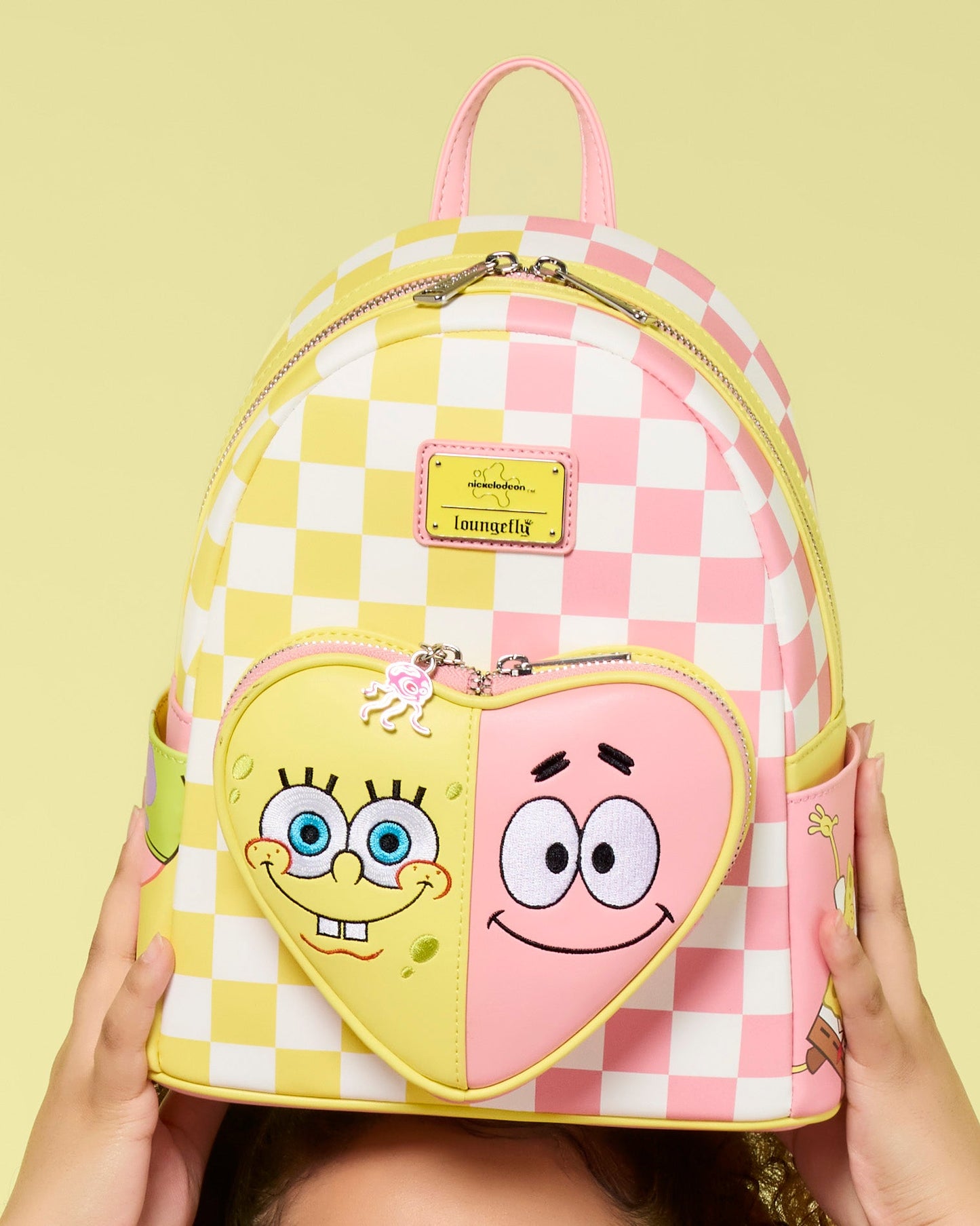 Loungefly Spongebob Squarepants & Patrick Star Checkered Mini Backpack