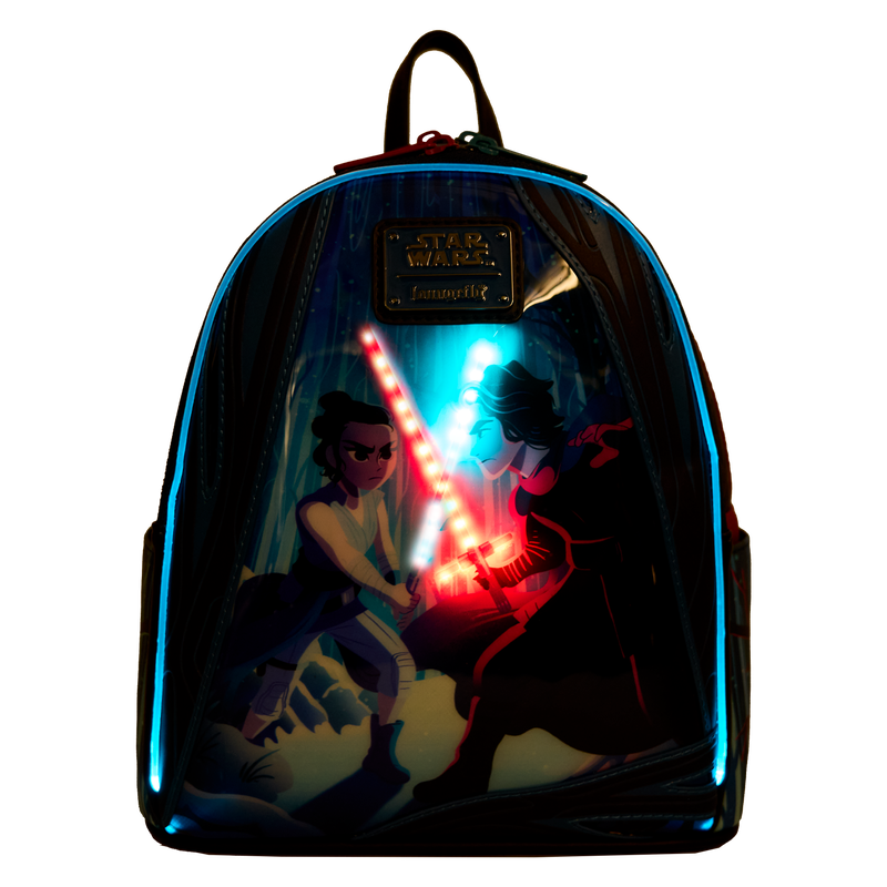 Loungefly Star Wars: The Force Awakens Rey & Kylo Ren Light Up Mini Backpack