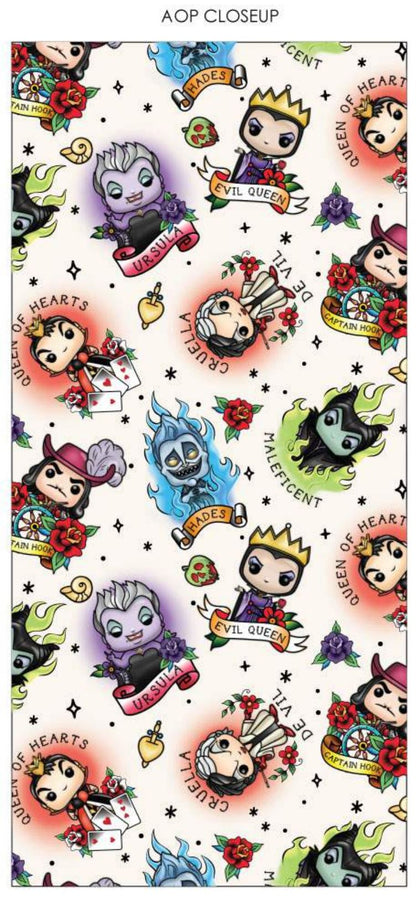 Pop! by Loungefly Disney Villains Tattoo All-Over-Print Mini Backpack